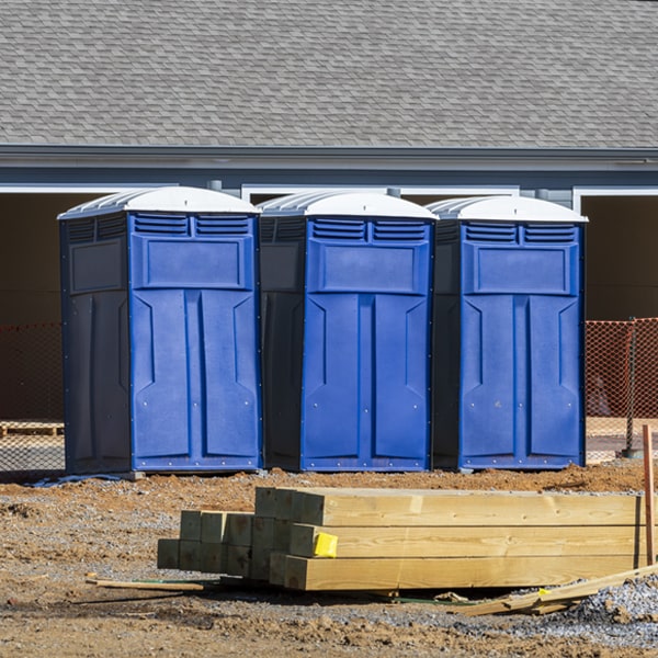 what is the expected delivery and pickup timeframe for the porta potties in De Leon Texas